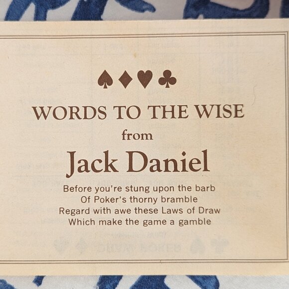 Vintage Jack Daniels Old No7 Tennessee Whiskey Poker Set Intact - Picture 10 of 16